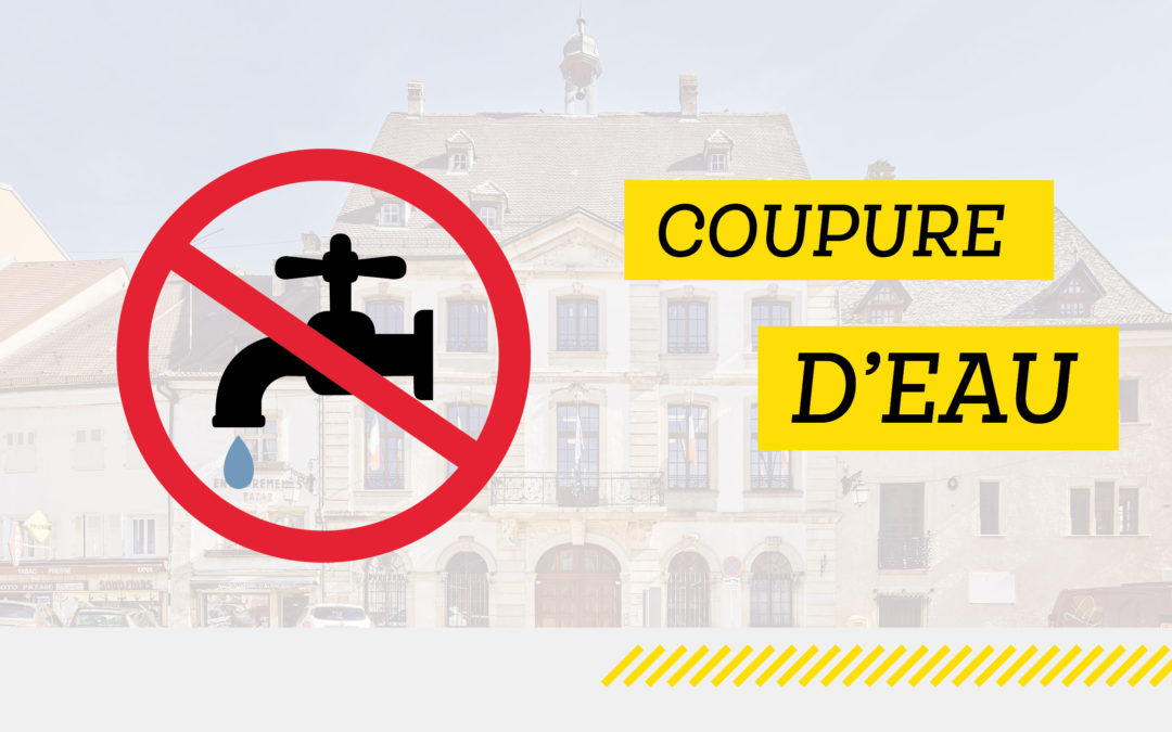 Coupure d’eau du 14 juin 2019 : place de la République et rue Charles de Gaulle