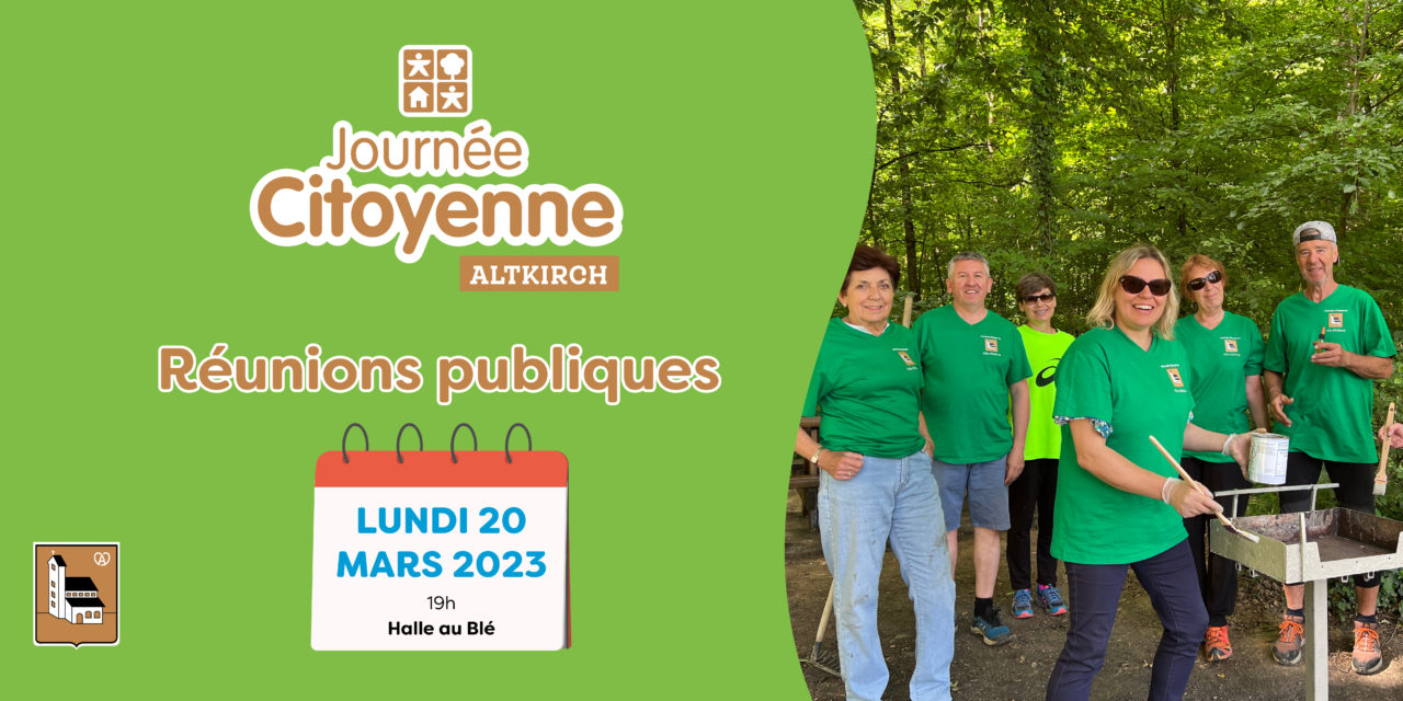 > LUN 20 MARS : Réunion publique Journée Citoyenne