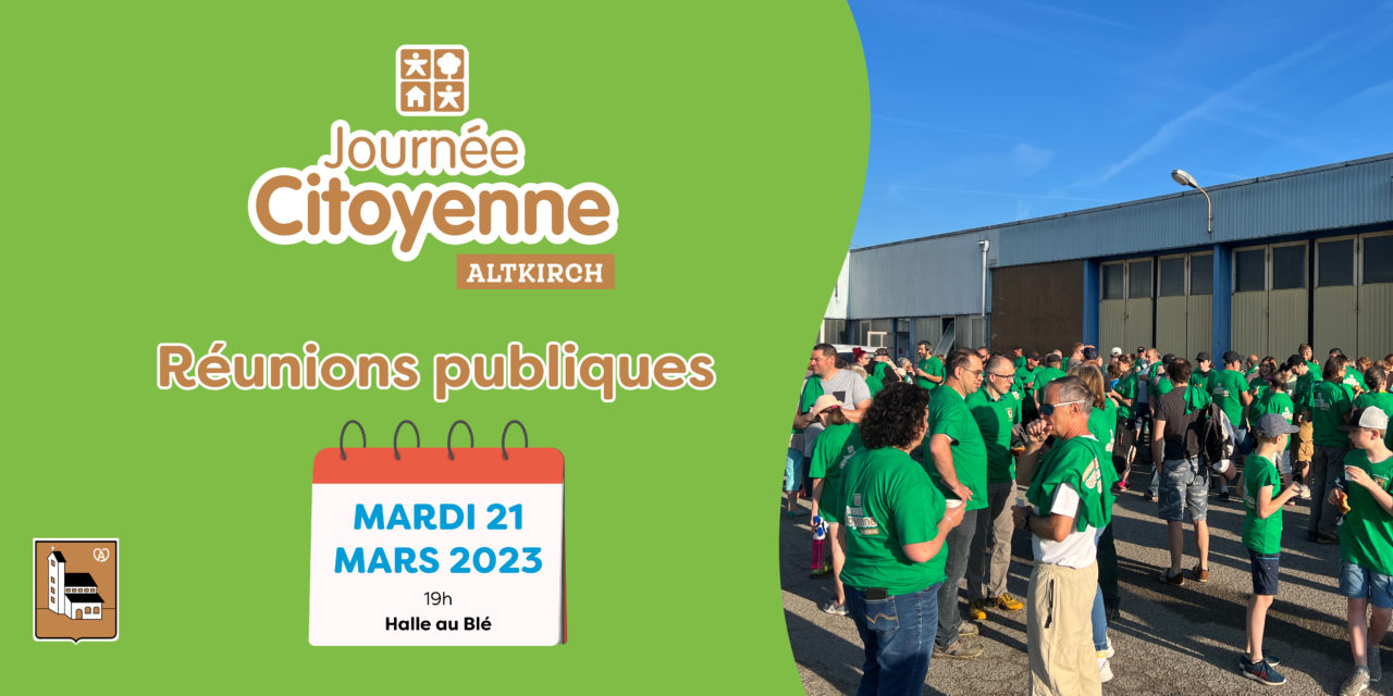 > MAR 21 MARS : Réunion publique Journée Citoyenne