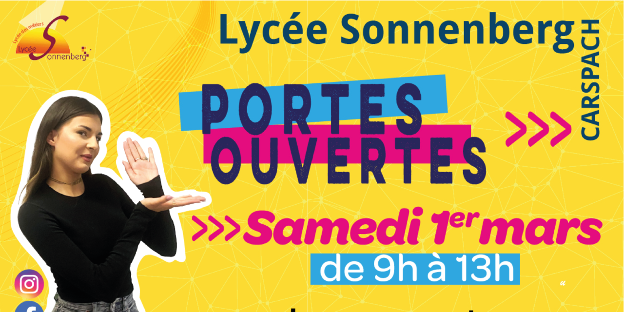 > SAM 1ER MARS : Portes ouvertes Lycée Sonnenberg