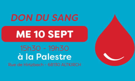 > ME 10 SEPTEMBRE : Don du Sang