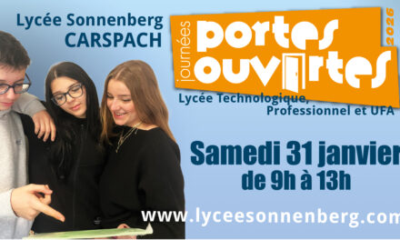 > SAM 31 JANVIER : Portes ouvertes Lycée Sonnenberg