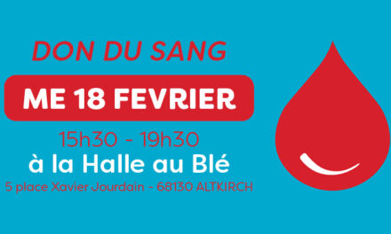 > ME 18 FÉVRIER : Don du Sang