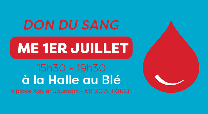 > ME 1ER JUILLET : Don du Sang