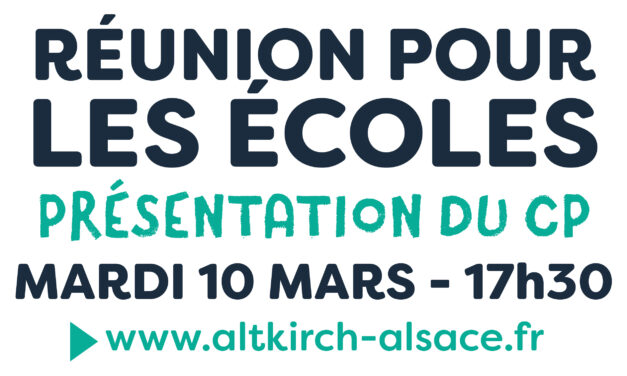 > MA 10 MARS :  Réunion de présentation du CP