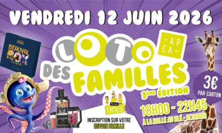 > VEN 12 JUIN : Loto des familles de l&rsquo;APEA
