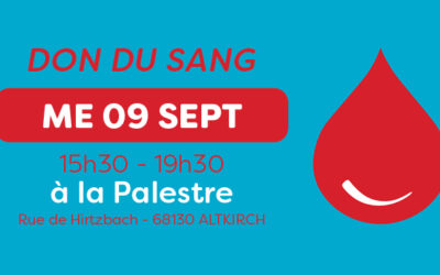 > ME 09 SEPTEMBRE : Don du Sang