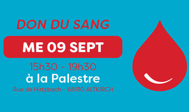 > ME 09 SEPTEMBRE : Don du Sang