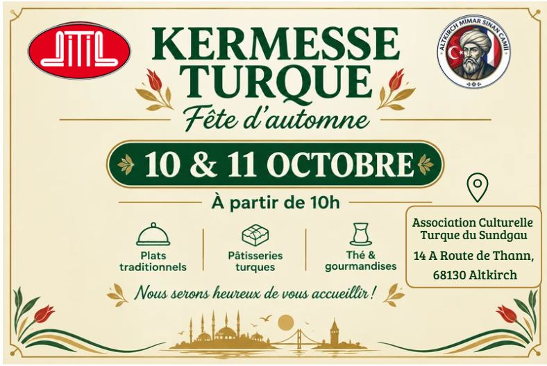 > DU 10 AU 11 OCTOBRE : Kermesse turque