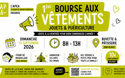 > DIM 13 SEPTEMBRE : Bourse aux vêtements