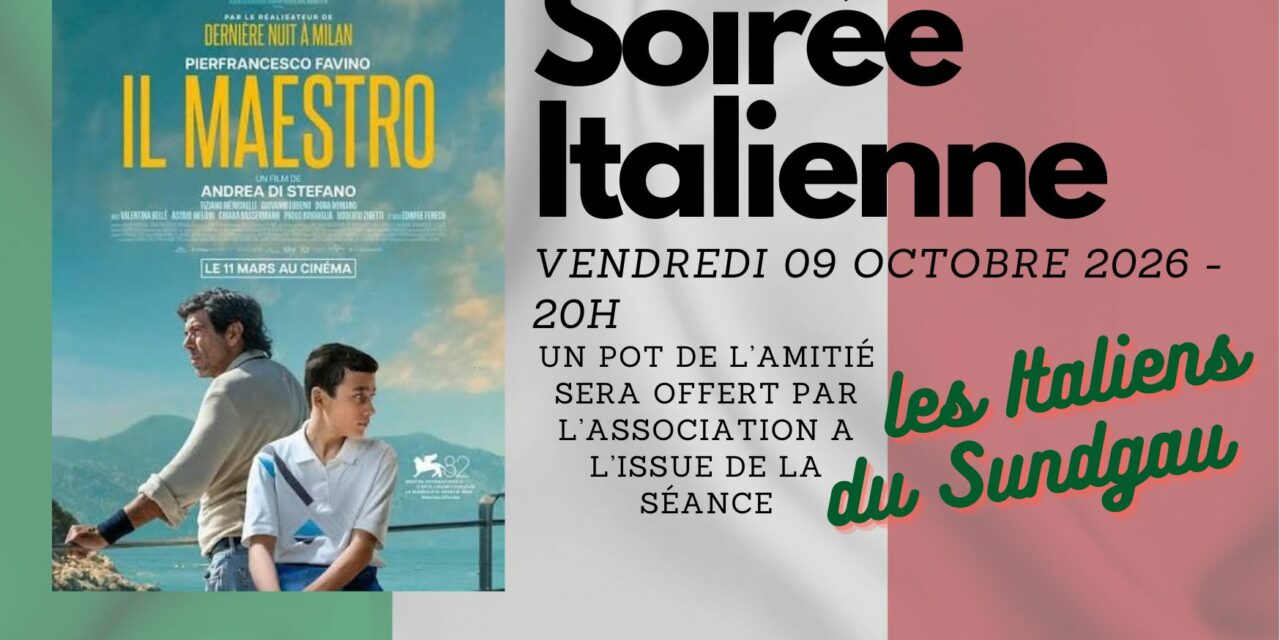> VEN 09 OCTOBRE : Soirée Italienne – Cinéma Altkirch